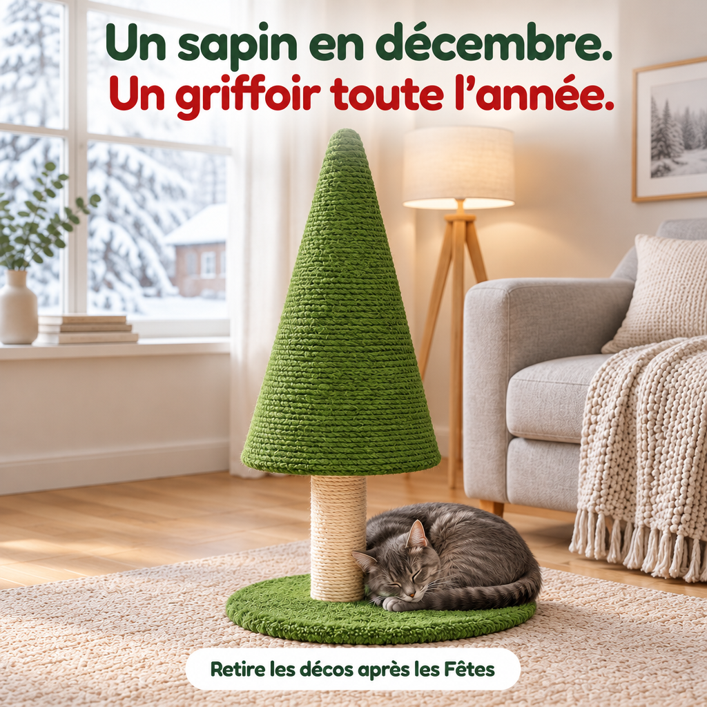 Un sapin en décembre, un griffoir toute l'année #fr